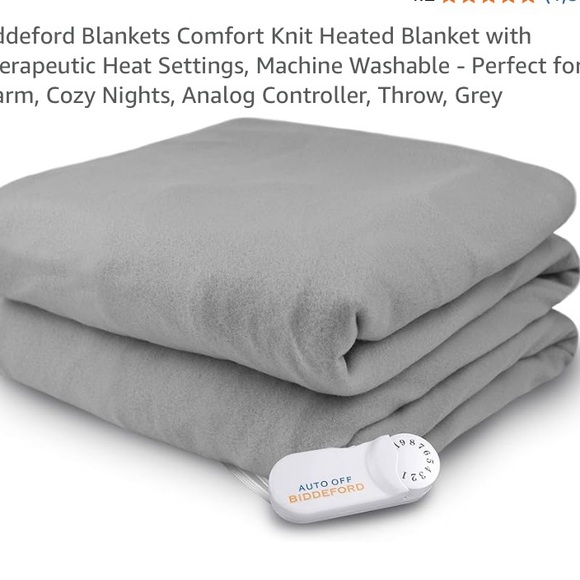 NEW Biddeford Heated Throw Blanket 60” x 50” Auto Shut Off Long Cord Wash/Dry - Picture 2 of 7